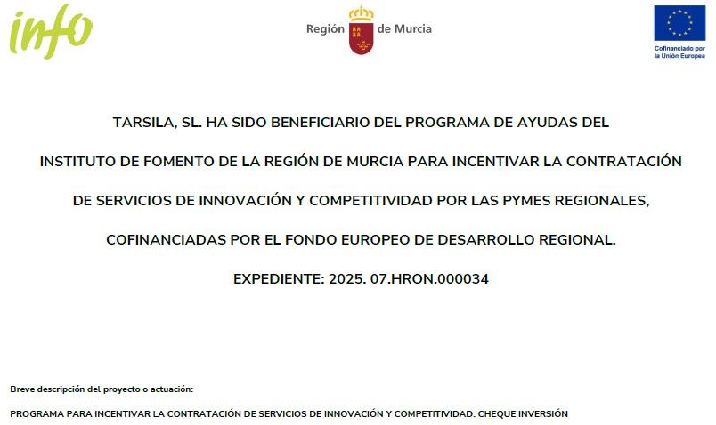 Cartel de ayuda regional a la innovación